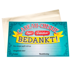 Cadeau Cheque – Bedankt