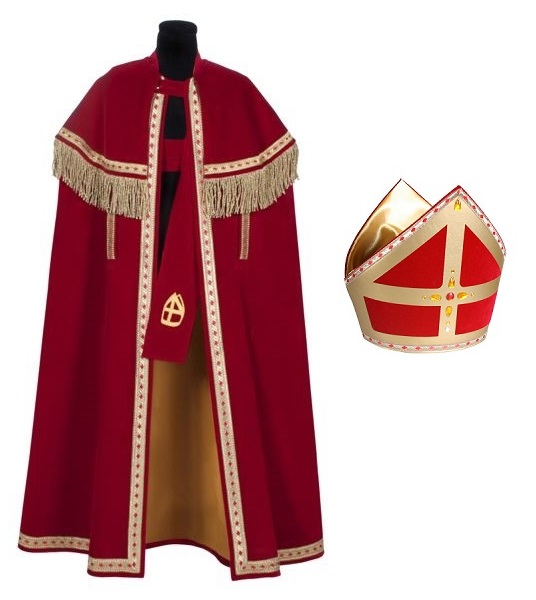 Sinterklaas Kostuum Stefan Polyester Fluweel 3 Sinterklaas Kostuum Stefan Polyester Fluweel