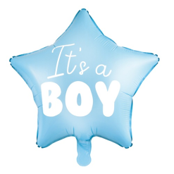Folieballon It’s A Boy Ster Blauw 48cm