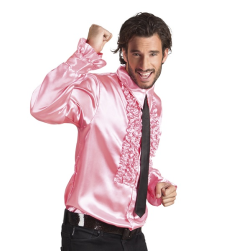 Disco Ruche Blouse Licht Roze – XXL