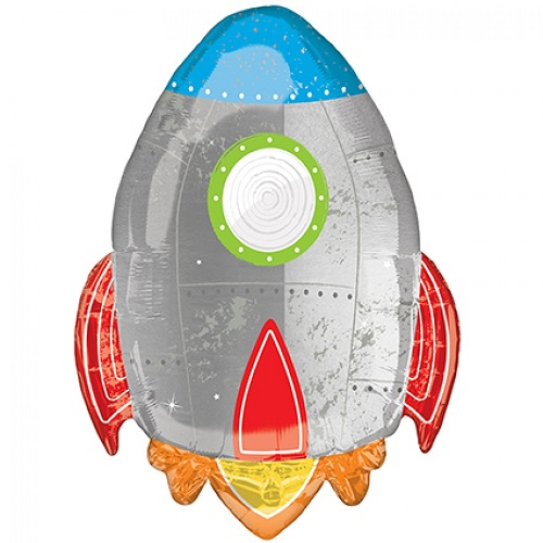 Folieballon Raket 73cm 3 Folieballon Raket 73cm