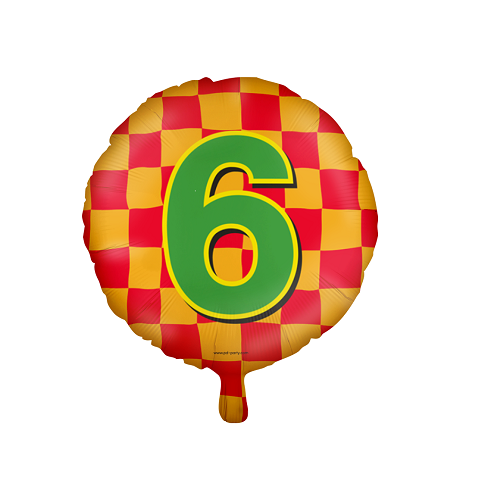 Folieballon Happy 6 Jaar 3 Folieballon Happy 6 Jaar