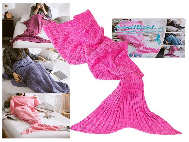 Zeemeermin Deken Roze – Roze 3 Zeemeermin Deken Roze – Roze