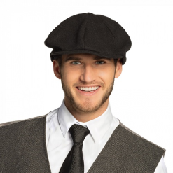 Platte Pet Birmingham Jaren 20 Zwart