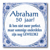 Tegel Abraham 50 Jaar Met Tekst -Jan Monnikendam Verkoop wconn 399855
