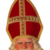 Sinterklaas Mijter Fluweel Standaard Rood 1 Sinterklaas Mijter Fluweel Standaard Rood -Jan Monnikendam Verkoop wconn 400164