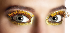 Wimpers Metallic Goud