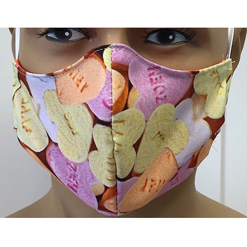 Mondkapje Snoep Hartjes 3 Mondkapje Snoep Hartjes