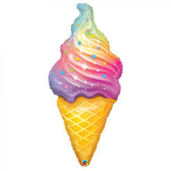 Folieballon Regenboog Ijsje 114cm