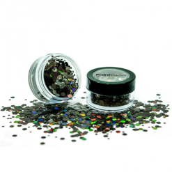 Chunky Glitter Paint Glow Holografisch Black Star