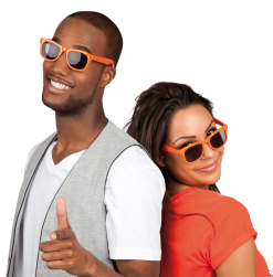 Bril Oranje Bluesbrother