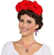 Diadeem Bloemenkrans Rood