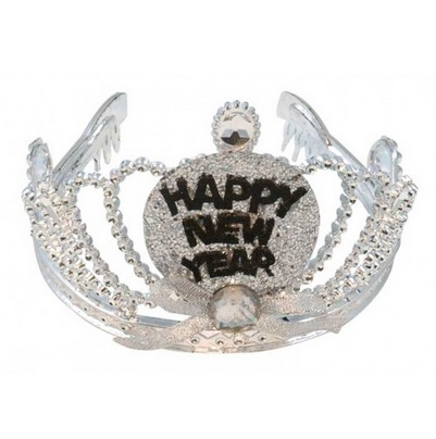 Tiara Happy New Year Met LED Verlichting 3 Tiara Happy New Year Met LED Verlichting