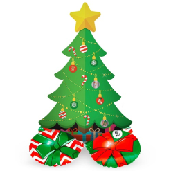 Folieballon Kerstboom Met Voetje
