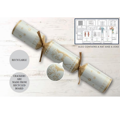 50 St. Christmas Crackers Cream And Gold Tree Woodland 12 Inch XIGDC0615 3 50 St. Christmas Crackers Cream And Gold Tree Woodland 12 Inch XIGDC0615
