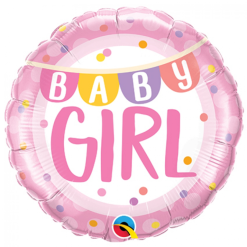 Folieballon Baby Girl Banner 46cm