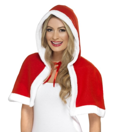 Cape Met Capuchon Kerstvrouw