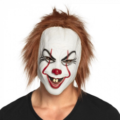 Masker Clown IT Latex Met Haar