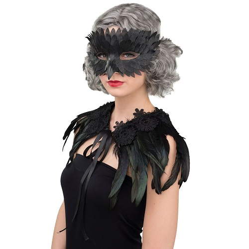 Oogmasker Zwarte Raaf 3 Oogmasker Zwarte Raaf