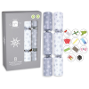 8 St. Christmas Crackers Silver And White 12 Inch XAMGS500 -Jan Monnikendam Verkoop wconn 401640