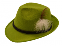 Tiroler Hoed Mosgroen Met Veer