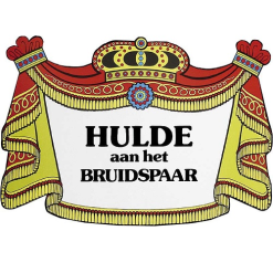 Deurbord Huldeschild Bruidspaar Retro