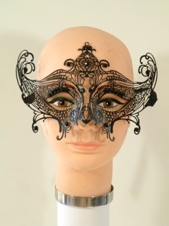 Oogmasker Metaal Zwart