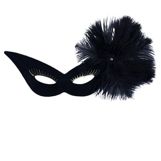 Oogmasker Fru Fru Met Verenbloem Zwart 3 Oogmasker Fru Fru Met Verenbloem Zwart