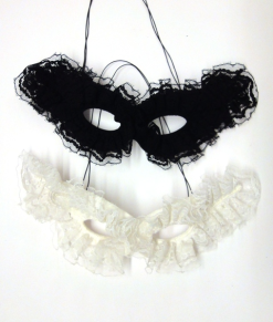 Oogmasker Vogelmodel Kant – Wit