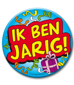 Button XL Ik Ben Jarig