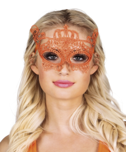 Kanten Oogmasker Oranje Kroon