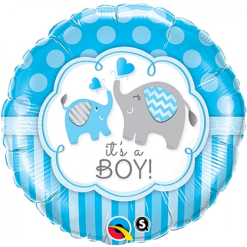 Folieballon It’s A Boy Elephants 46cm