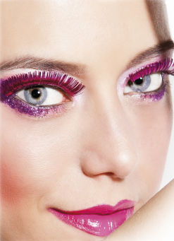 Wimpers Metallic Roze