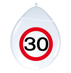Ballonnen 30 Jaar Verkeersbord