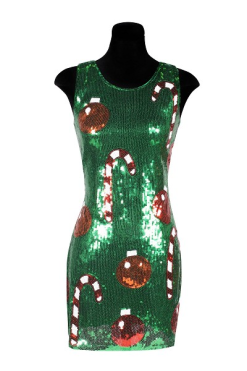 Jurkje Pailletten Groen Met Ballen