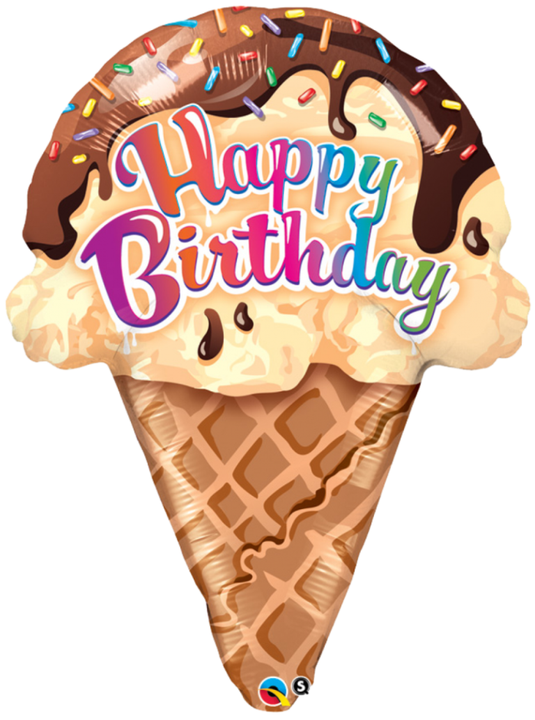 Folieballon Happy Birthday Ijsje 69cm 3 Folieballon Happy Birthday Ijsje 69cm