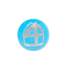 Baretspeld / Button Met Mijter Turquoise