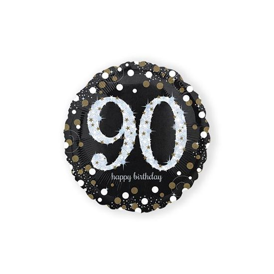 Folieballon Sparkling Gold 90 Jaar 3 Folieballon Sparkling Gold 90 Jaar
