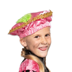 Pieten Baret Kind Roze Met Veer