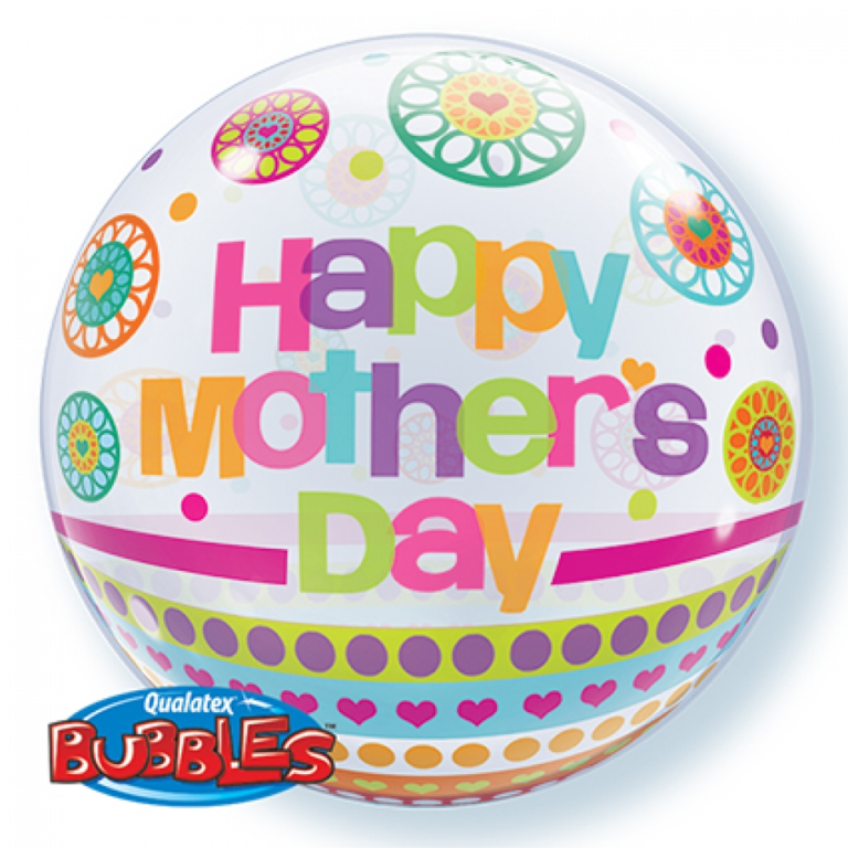 Bubbles Ballon Moederdag 56cm 3 Bubbles Ballon Moederdag 56cm