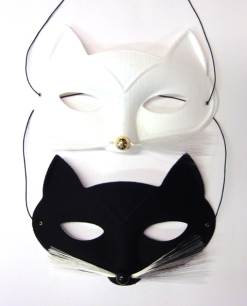 Oogmasker Kat Fluweel Met Snorharen