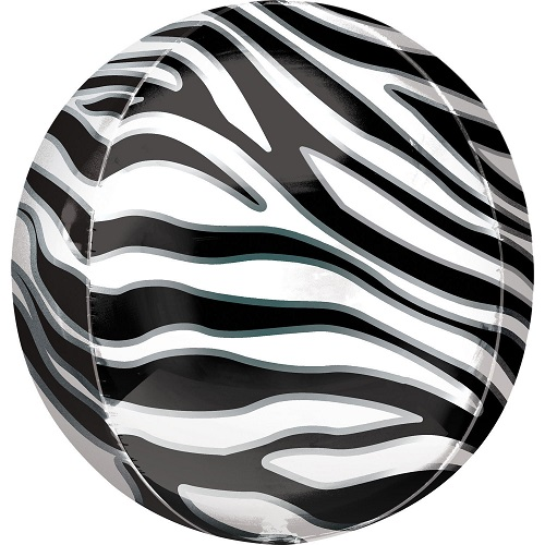 Folieballon Orbz Zebra Print 3 Folieballon Orbz Zebra Print