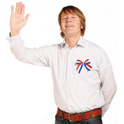 Speld Met Rood-wit-blauwe Strik