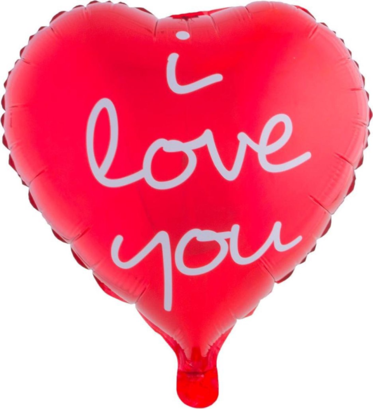 Folieballon I Love You Rood Hart 45cm 3 Folieballon I Love You Rood Hart 45cm