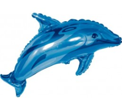 Folieballon Dolfijn Blauw 84 Cm