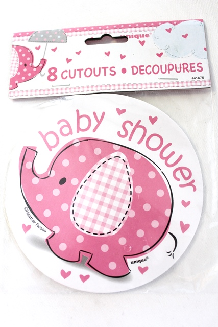 Onderzetters Babyshower Roze 8st 3 Onderzetters Babyshower Roze 8st