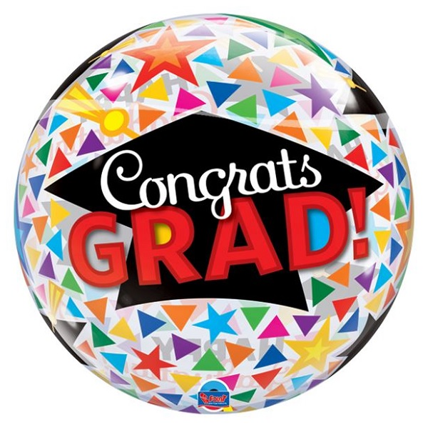 Bubbles Ballon Congrats Grad 56cm 3 Bubbles Ballon Congrats Grad 56cm