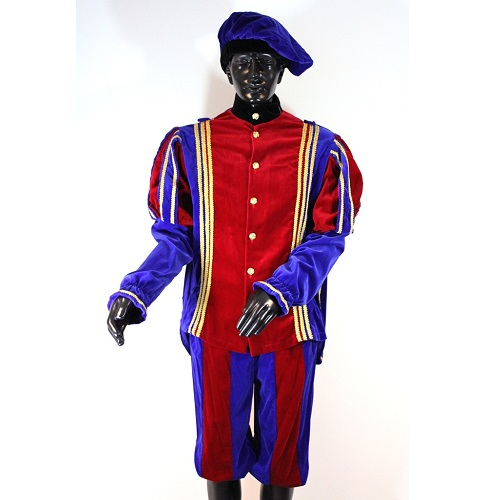 Pietenpak Alicante Met Cape Rood/blauw – Xxlarge OPRUIMING 3 Pietenpak Alicante Met Cape Rood/blauw – Xxlarge OPRUIMING