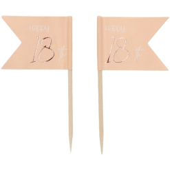 Cocktailprikkers Elegant Lush Blush 18 Jaar 36st