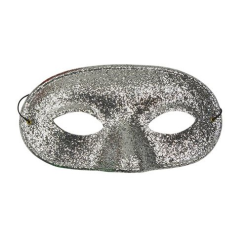 Oogmasker Domino Glitter Zilver